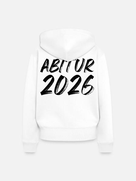 Abitur 2026 - Frauen Premium Bio Zip Hoodie - Weiß