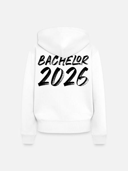 Bachelor 2026 - Frauen Premium Bio Zip Hoodie - Weiß