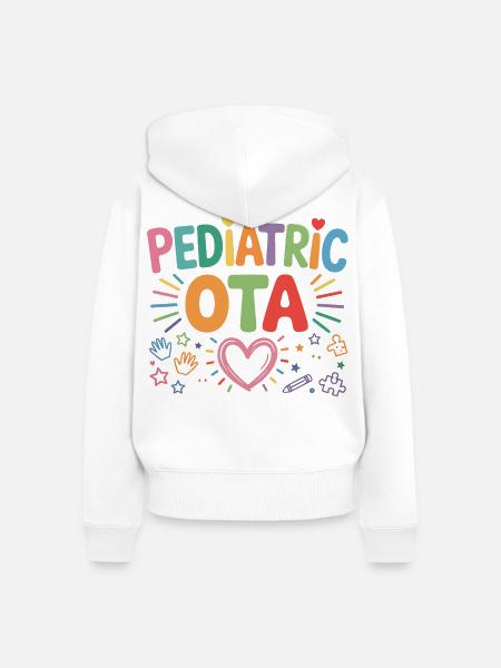 Pädiatrische OTA Farbexplosion - Frauen Premium Bio Zip Hoodie - Weiß