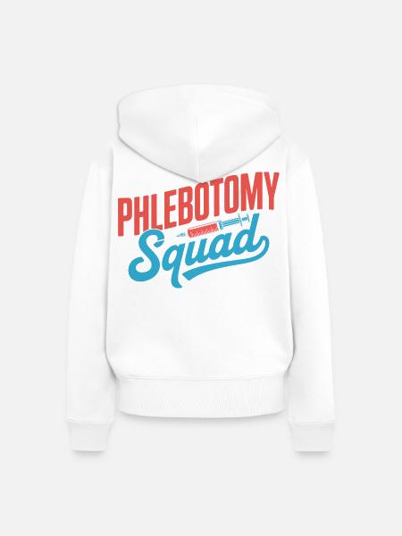 Phlebotomy Squad - Frauen Premium Bio Zip Hoodie - Weiß