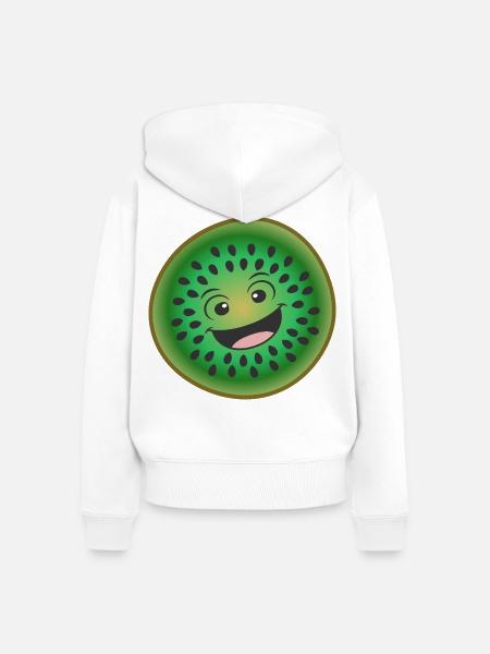 Kiwi Kostüme - Frauen Premium Bio Zip Hoodie - Weiß