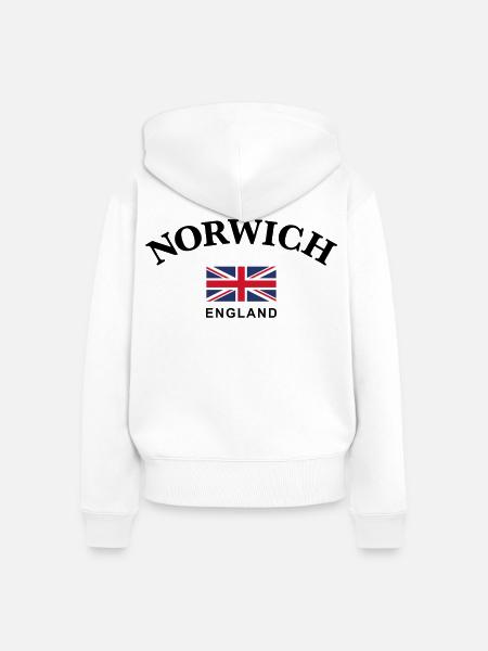 Norwich, England - Frauen Premium Bio Zip Hoodie - Weiß