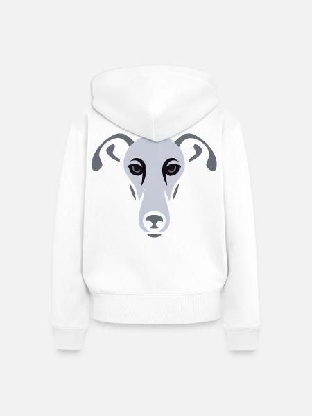 Windhund, Galgo - Frauen Premium Bio Zip Hoodie - Weiß