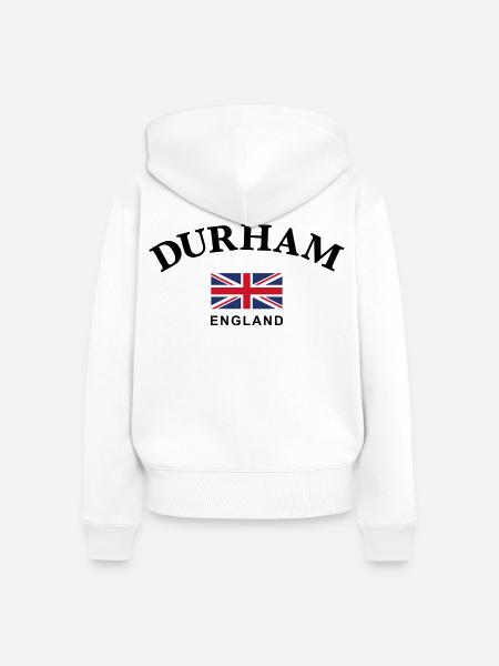Durham, England - Frauen Premium Bio Zip Hoodie - Weiß