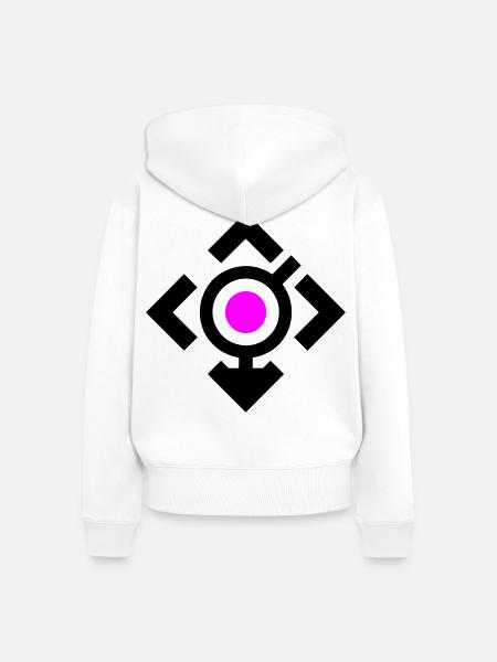 LGBT-Symbol - Frauen Premium Bio Zip Hoodie - Weiß