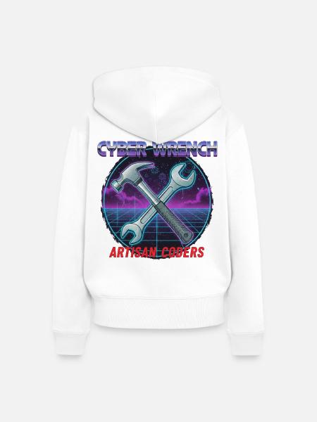 Retro Wave Craft - Frauen Premium Bio Zip Hoodie - Weiß
