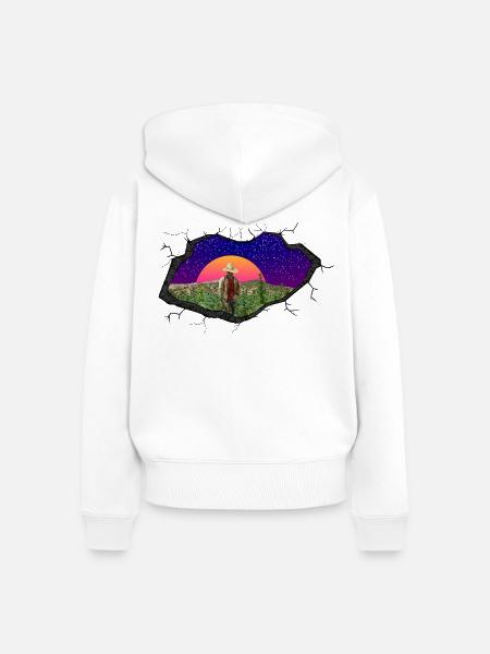 Weed Farmer - Frauen Premium Bio Zip Hoodie - Weiß