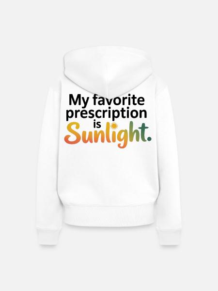 Naturheilkund Favorit Prescription Sunlight - Frauen Premium Bio Zip Hoodie - Weiß