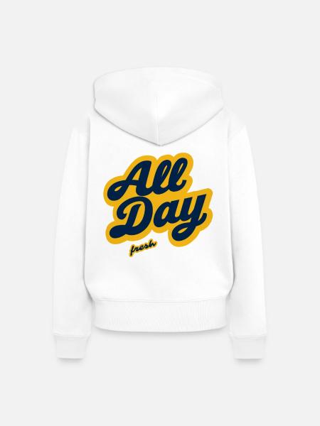 All Day Fresh - Frauen Premium Bio Zip Hoodie - Weiß