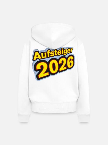 Aufsteiger 2026 Aufstieg - Frauen Premium Bio Zip Hoodie - Weiß