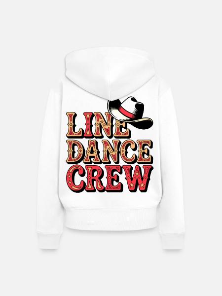 Line Dance Team - Frauen Premium Bio Zip Hoodie - Weiß