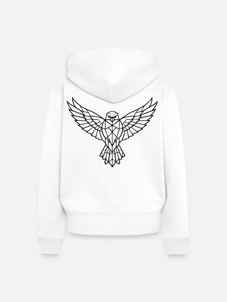 Bird - Frauen Premium Bio Zip Hoodie - Weiß