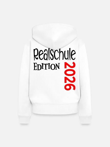 Realschulabschluss 2026 Abschluss Realschülerin - Frauen Premium Bio Zip Hoodie - Weiß