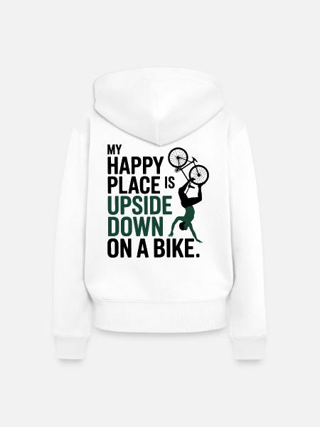 Meine Pedale, meine Kunst - Frauen Premium Bio Zip Hoodie - Weiß