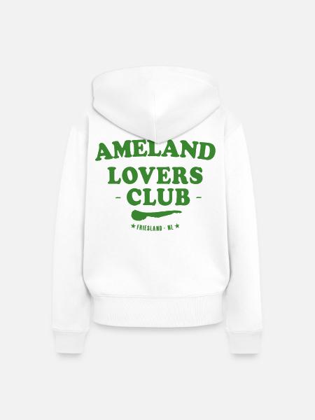 Ameland Lovers Club - Frauen Premium Bio Zip Hoodie - Weiß