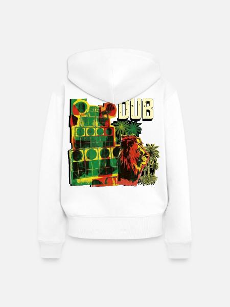 Dub Reggae Soundsystem Session - Frauen Premium Bio Zip Hoodie - Weiß