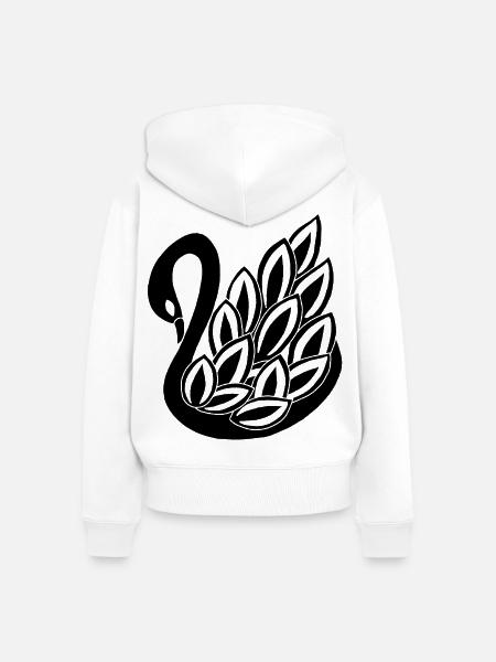Der Schwarze Schwan - Frauen Premium Bio Zip Hoodie - Weiß