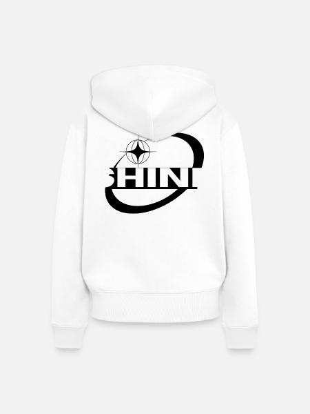 Shine Y2K - Frauen Premium Bio Zip Hoodie - Weiß