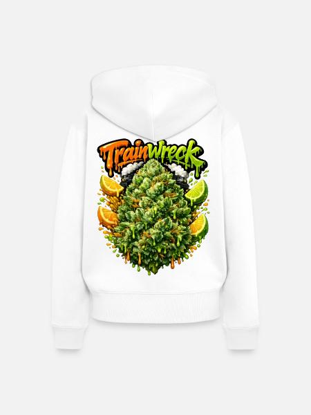 Graffiti-Graffiti zum Zugwrack - Frauen Premium Bio Zip Hoodie - Weiß