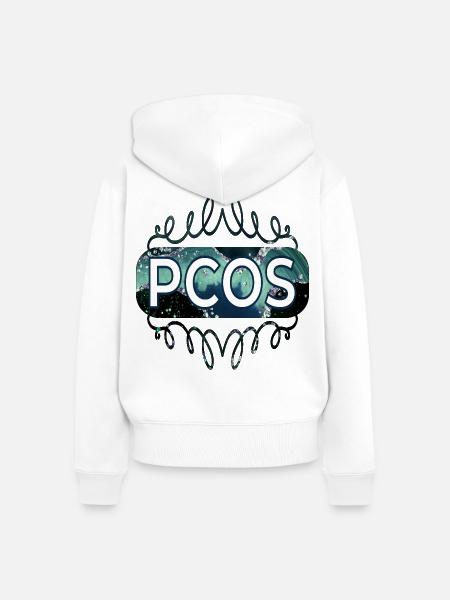 Hormone PCOS - Frauen Premium Bio Zip Hoodie - Weiß