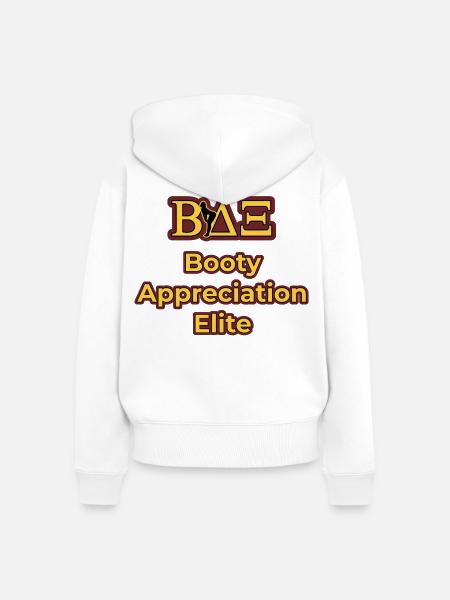 BAE Booty Appreciation Elite Universität Student - Frauen Premium Bio Zip Hoodie - Weiß