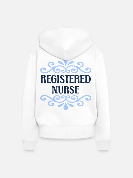 examinierte Krankenschwester - Frauen Premium Bio Zip Hoodie - Weiß