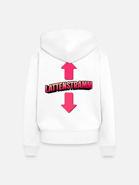 LATTENSTRAMM - Frauen Premium Bio Zip Hoodie - Weiß