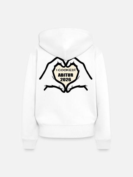 Abi 2026 bestanden - Kochen - Frauen Premium Bio Zip Hoodie - Weiß