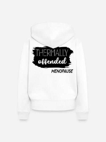 Hitzewallungen in den Wechseljahren - Frauen Premium Bio Zip Hoodie - Weiß