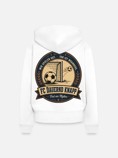 FC Dauernd Knapp - Frauen Premium Bio Zip Hoodie - Weiß
