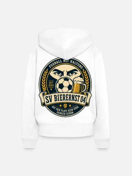 SV Bierernst 04 - Frauen Premium Bio Zip Hoodie - Weiß