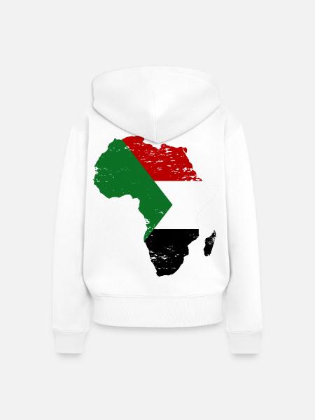 Sudan_Flagge_Afrika_used - Frauen Premium Bio Zip Hoodie - Weiß