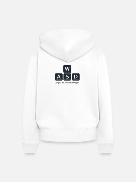 Dinge Die Mich Bewegen WASD PC - Frauen Premium Bio Zip Hoodie - Weiß