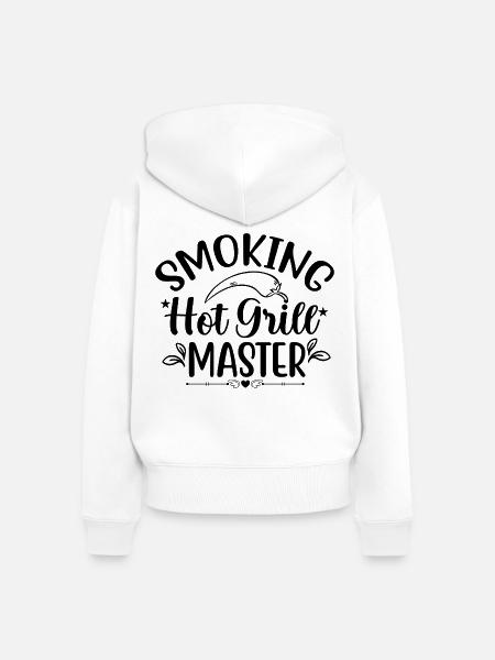 Smokin Hot Old Master Tee - Frauen Premium Bio Zip Hoodie - Weiß