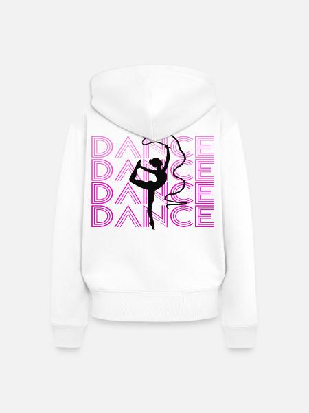 Dance - Frauen Premium Bio Zip Hoodie - Weiß