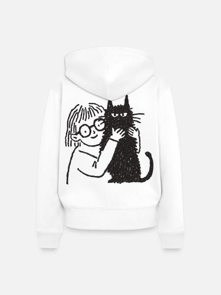 Kuschelfreunde - Frauen Premium Bio Zip Hoodie - Weiß