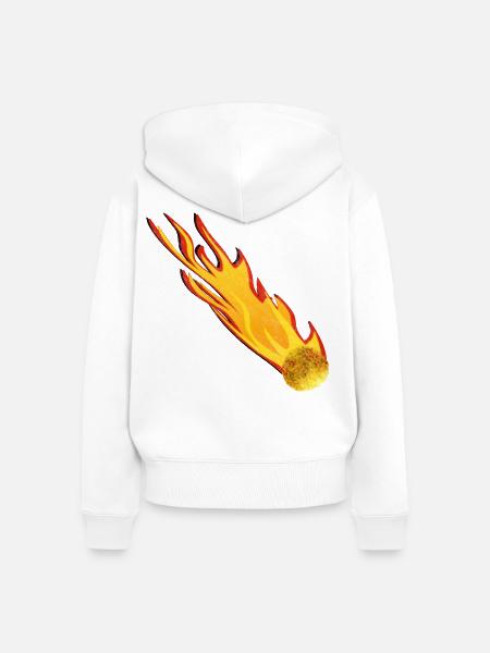 Meteroid Asteroid Sternschnuppe Feuerball - Frauen Premium Bio Zip Hoodie - Weiß