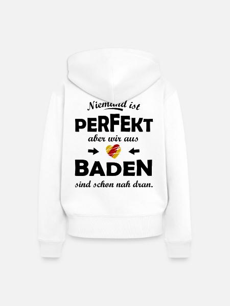 Herz der Verbindung Baden - Frauen Premium Bio Zip Hoodie - Weiß