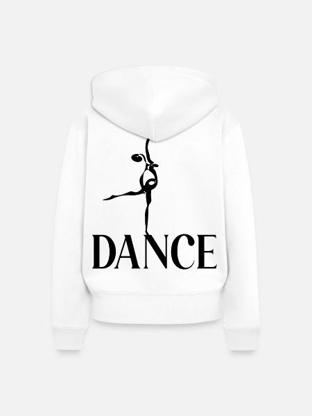 Ballerina-Tanztanz - Frauen Premium Bio Zip Hoodie - Weiß