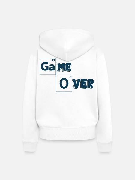 Game Over Games-Shirt - Frauen Premium Bio Zip Hoodie - Weiß