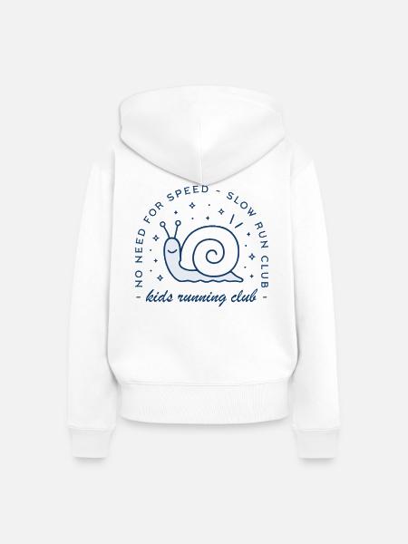 Kinderlaufclub - Frauen Premium Bio Zip Hoodie - Weiß