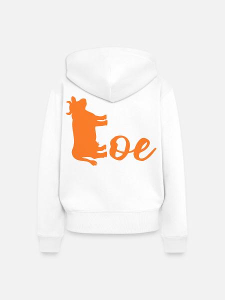Niederlande Ko - Frauen Premium Bio Zip Hoodie - Weiß
