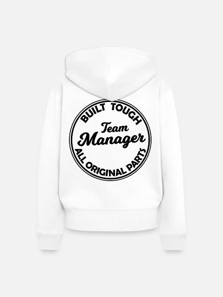 Der beste Team Manager - Frauen Premium Bio Zip Hoodie - Weiß