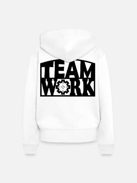 Für das beste Team - Frauen Premium Bio Zip Hoodie - Weiß