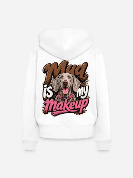 Weimaraner - Frauen Premium Bio Zip Hoodie - Weiß