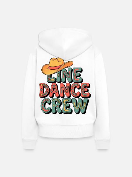 Country Dance Crew - Frauen Premium Bio Zip Hoodie - Weiß