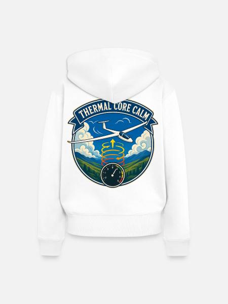 THERMAL CORE CALM - Frauen Premium Bio Zip Hoodie - Weiß