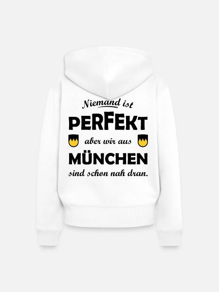 München - Frauen Premium Bio Zip Hoodie - Weiß