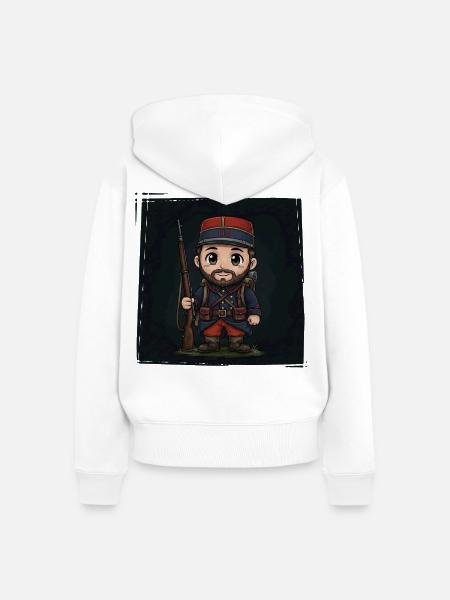 Eins - Frauen Premium Bio Zip Hoodie - Weiß