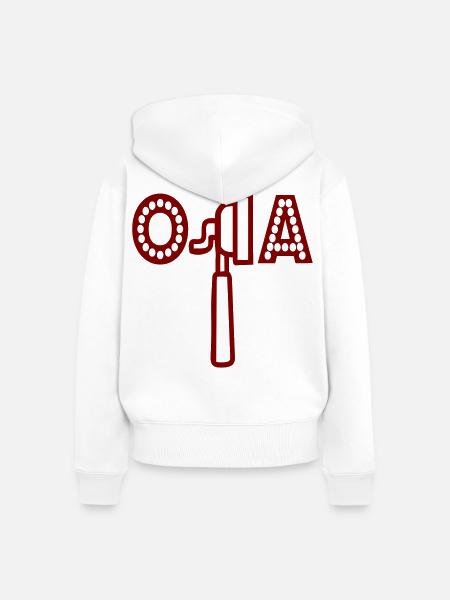 Siebträgermaschine Kaffee Opa - Frauen Premium Bio Zip Hoodie - Weiß